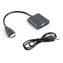 Lanberg AD-0017-BK Adaptador HDMI a VGA con Audio Negro